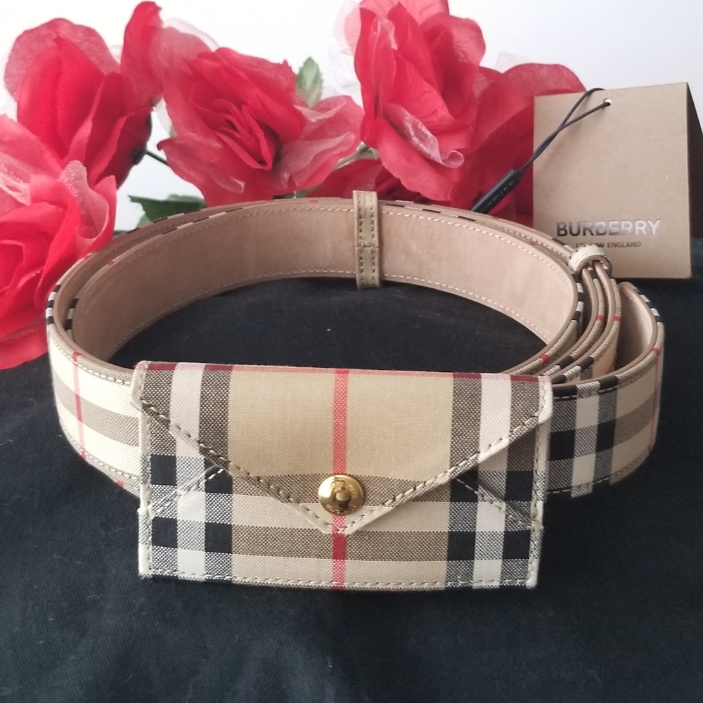 🚫SOLD! GENUINE BURBERRY ENVELOPE POUCH BELT - Picture 1 of 7